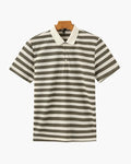 Striped Piqué Polo Shirt - Sterling Weave