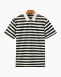 Striped Piqué Polo Shirt - Sterling Weave