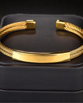 The Meridian Cable Cuff - Sterling Weave