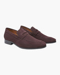 Classic Suede Penny Loafers - Sterling Weave