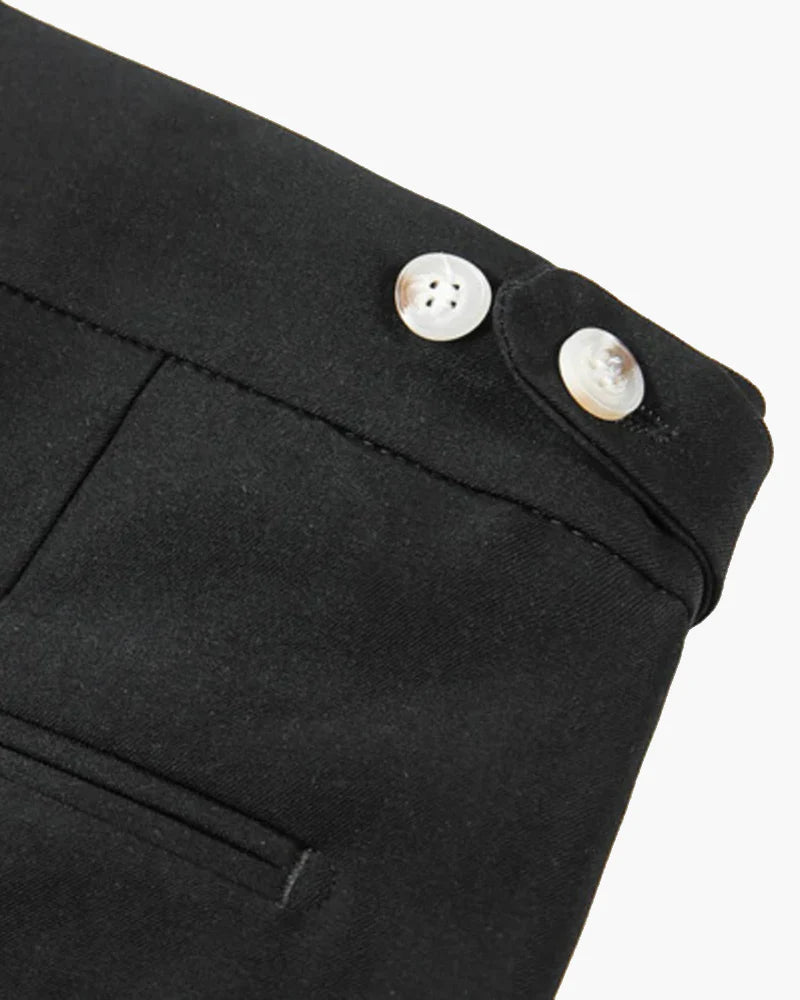 Tailored Pleated Shorts - Sterling Weave