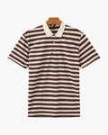 Striped Piqué Polo Shirt - Sterling Weave