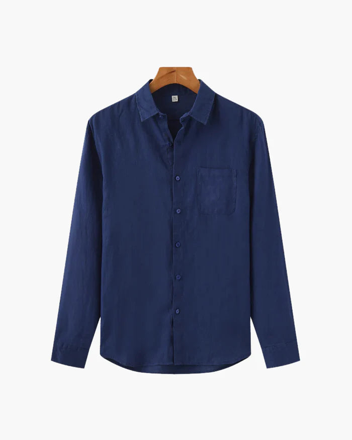 Textured Cotton-Linen Shirt - Sterling Weave