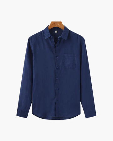 Textured Cotton-Linen Shirt - Sterling Weave