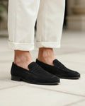 Classic Suede Penny Loafers - Sterling Weave