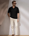Embossed Knit Polo Shirt - Sterling Weave