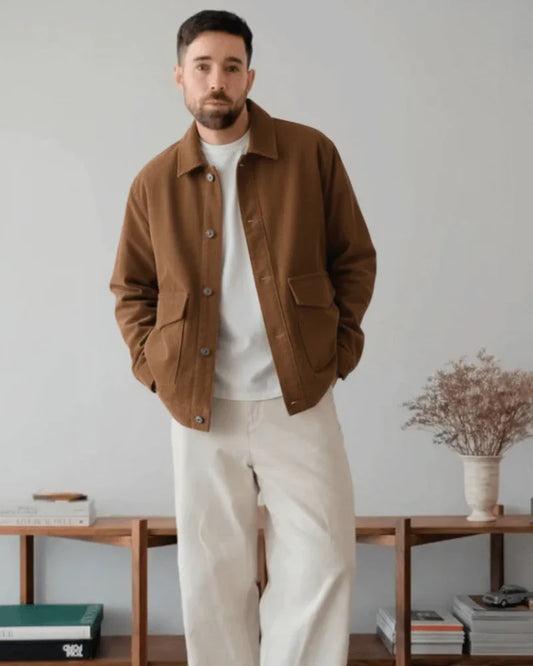 Modern Corduroy Overshirt Jacket - Sterling Weave
