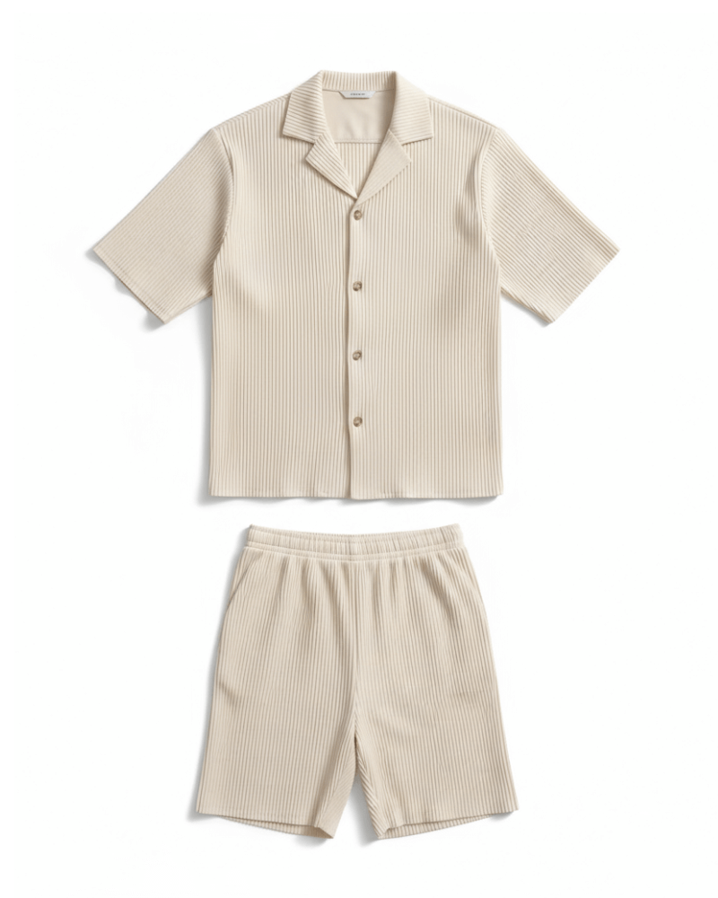 Plissé Knit Co-ord Set - Sterling Weave