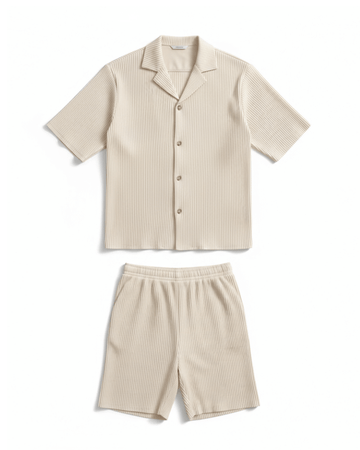 Plissé Knit Co-ord Set - Sterling Weave