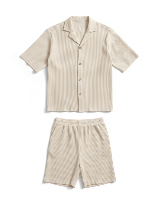 Plissé Knit Co-ord Set - Sterling Weave
