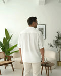 Textured Cuban Collar Shirt - Sterling Weave