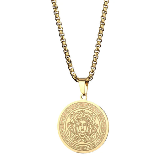 The Medusa Sovereign Pendant Necklace - Sterling Weave