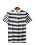 Striped Piqué Polo Shirt - Sterling Weave