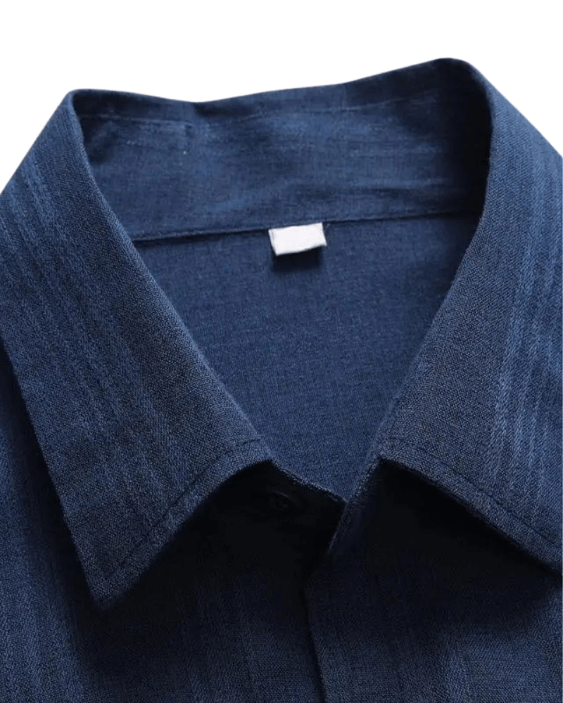 Textured Cotton-Linen Shirt - Sterling Weave