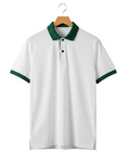 Contrast Rib Collar Polo - Sterling Weave