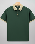 Contrast Rib Collar Polo - Sterling Weave