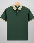 Contrast Rib Collar Polo - Sterling Weave
