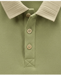 Contrast Rib Collar Polo - Sterling Weave