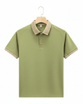 Contrast Rib Collar Polo - Sterling Weave