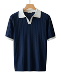 Textured Knit Polo - Sterling Weave