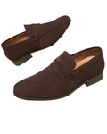 Classic Suede Penny Loafers - Sterling Weave