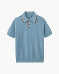 Herringbone Knit Polo - Sterling Weave