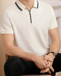 Zenith Zip Polo - Sterling Weave