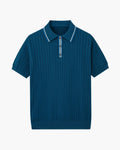 Herringbone Knit Polo - Sterling Weave