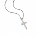 The Lumina Cross Pendant Necklace - Sterling Weave