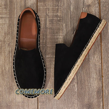 Espadrilles for Man 2025 Spring Autumn New Linen Men's Classic Casual Shoes Handmade Loafer Footwear Fashion Flat Big Size 46 47