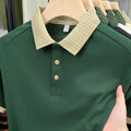 Contrast Rib Collar Polo - Sterling Weave