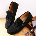 Suede Tassel Driving Loafers - Sterling Weave