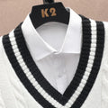Collegiate Cable Knit Sweater - Sterling Weave