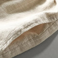 Striped Linen Drawstring Shorts - Sterling Weave