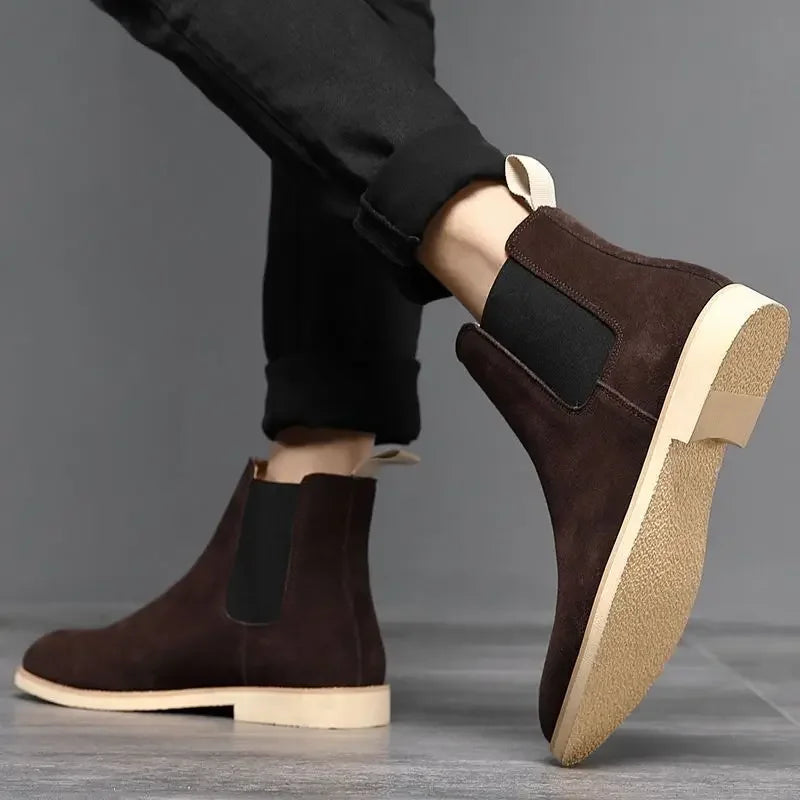 Classic Suede Chelsea Boots - Sterling Weave