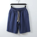 Linen Blend Drawstring Shorts - Sterling Weave