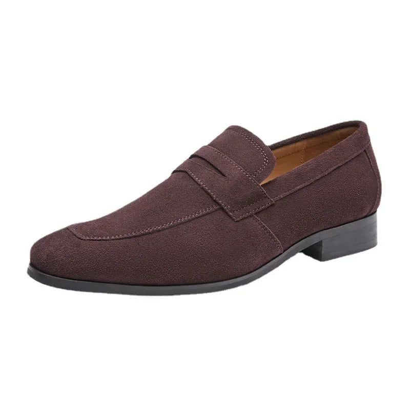 Classic Suede Penny Loafers - Sterling Weave