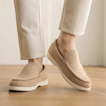 Men's British Loafers Classic Suede Leather Casual Shoes Moccasins Men Light Breathable Slip On Shoes Lazy Driving Flats Man