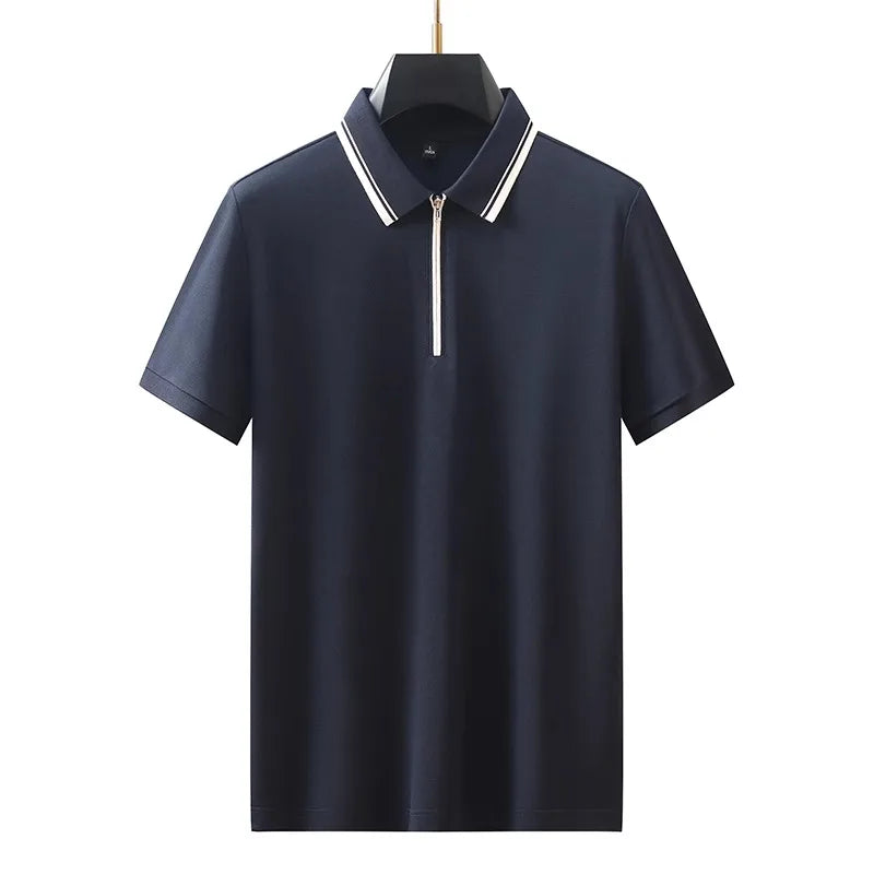 Zenith Zip Polo - Sterling Weave
