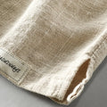 Striped Linen Drawstring Shorts - Sterling Weave