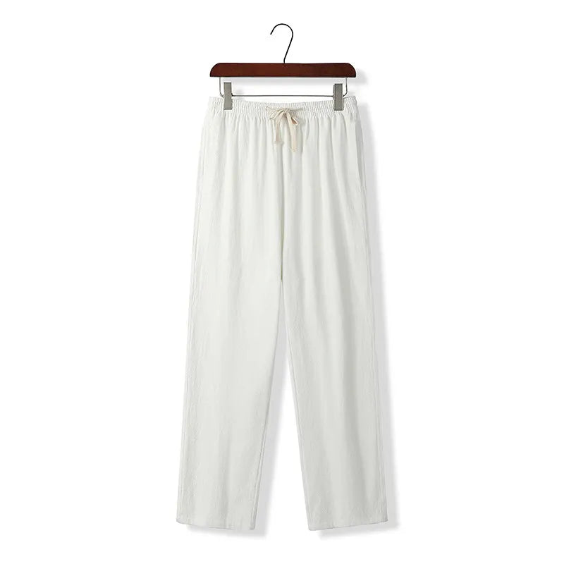 Linen Blend Drawstring (Slim fit) - Sterling Weave