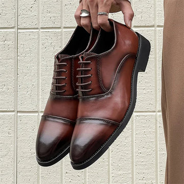 Trendy British Oxford Men's Shoes Wedding Suit Shoes Classic Retro Leather Shoes Men's Business Formal Shoes Rubber Sole