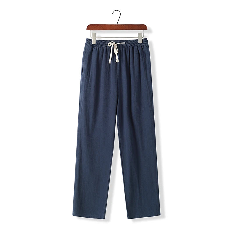 Linen Blend Drawstring (Slim fit) - Sterling Weave