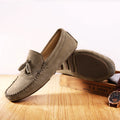 Suede Tassel Driving Loafers - Sterling Weave