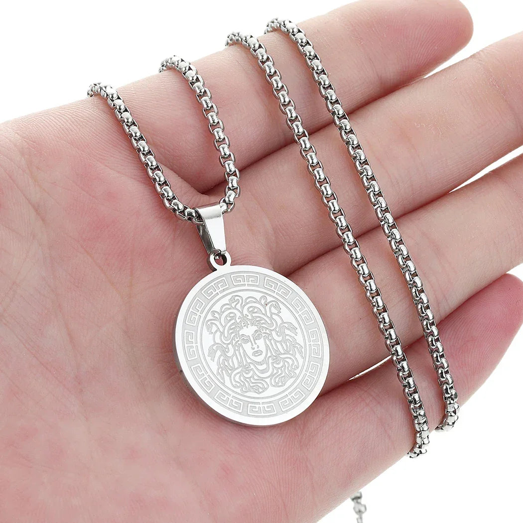 The Medusa Sovereign Pendant Necklace - Sterling Weave