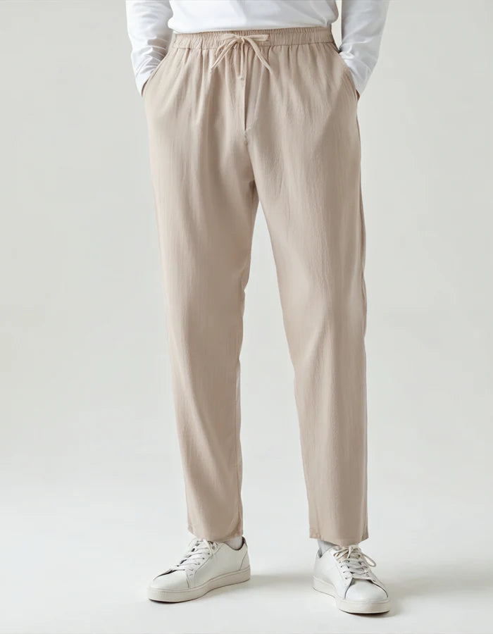 Linen Blend Drawstring (Slim fit) - Sterling Weave