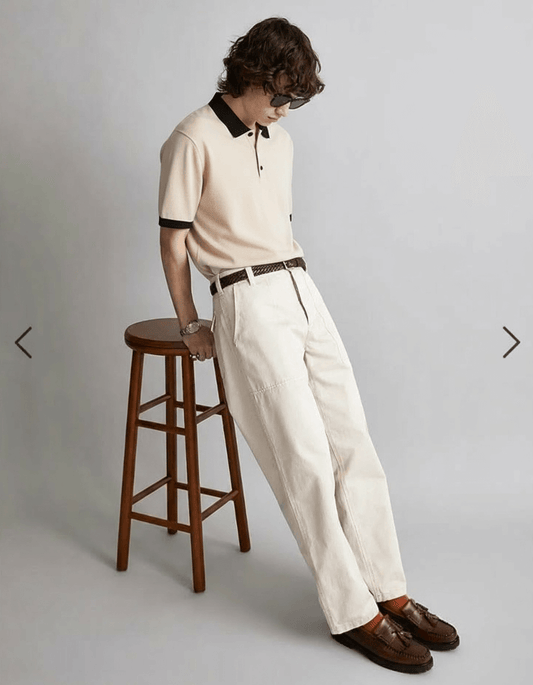 Classic Tipped Polo Shirt - Sterling Weave