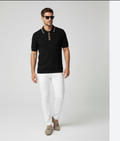 Herringbone Knit Polo - Sterling Weave