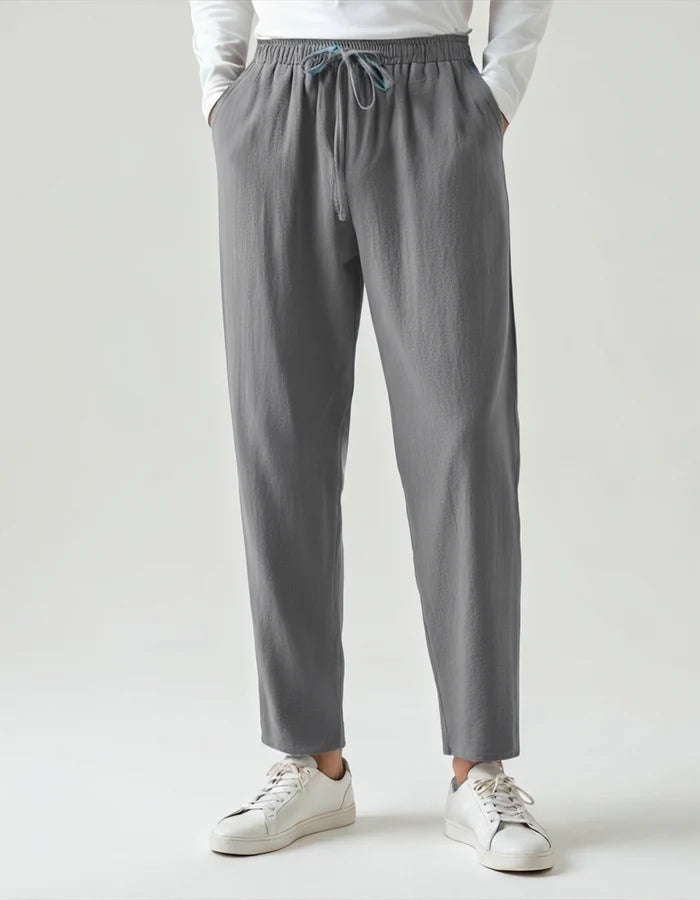 Linen Blend Drawstring (Slim fit) - Sterling Weave