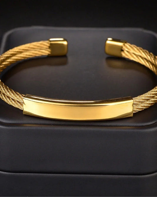 The Meridian Cable Cuff - Sterling Weave